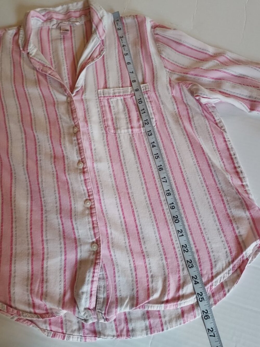 Victoria Secret Pink & White Striped Pajama Set Size Med - Picture 3 of 10